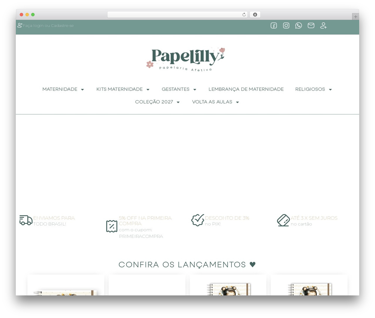 WordPress theme Hello Elementor - papelilly.com.br