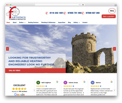 Slider revolution gpl WordPress plugin - farthingsplumbingandheating.co.uk