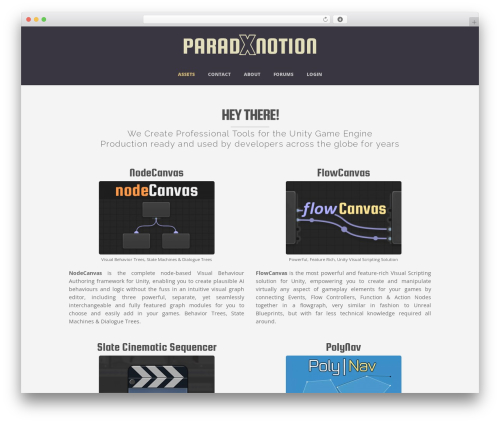 Best WordPress theme Xone - paradoxnotion.com