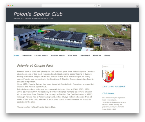Decemberable WordPress theme - poloniasportsclub.com.au