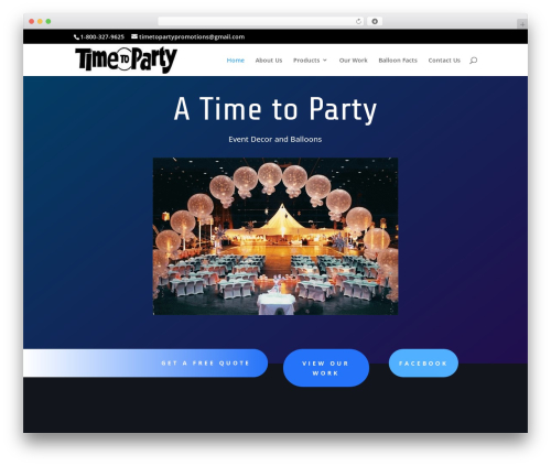 Divi WordPress theme - a-timetoparty.com
