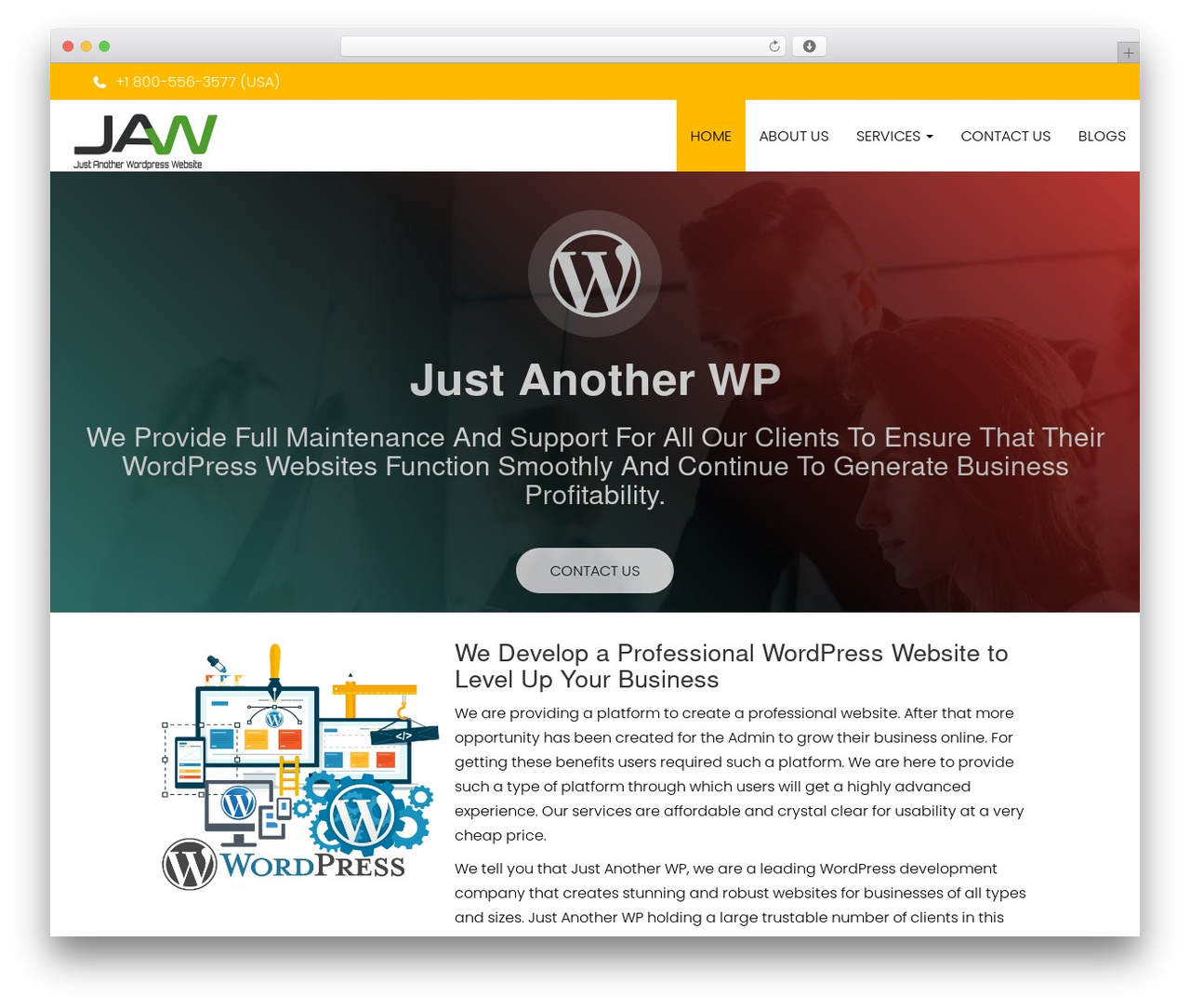 misthost WordPress theme - justanotherwp.com