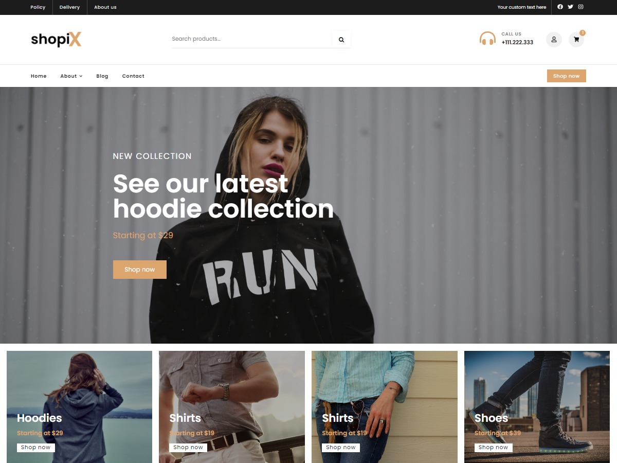Shopix WordPress shopping theme