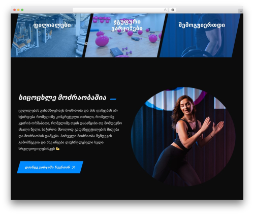 Theme WordPress Zyth - vortexfitness.ge