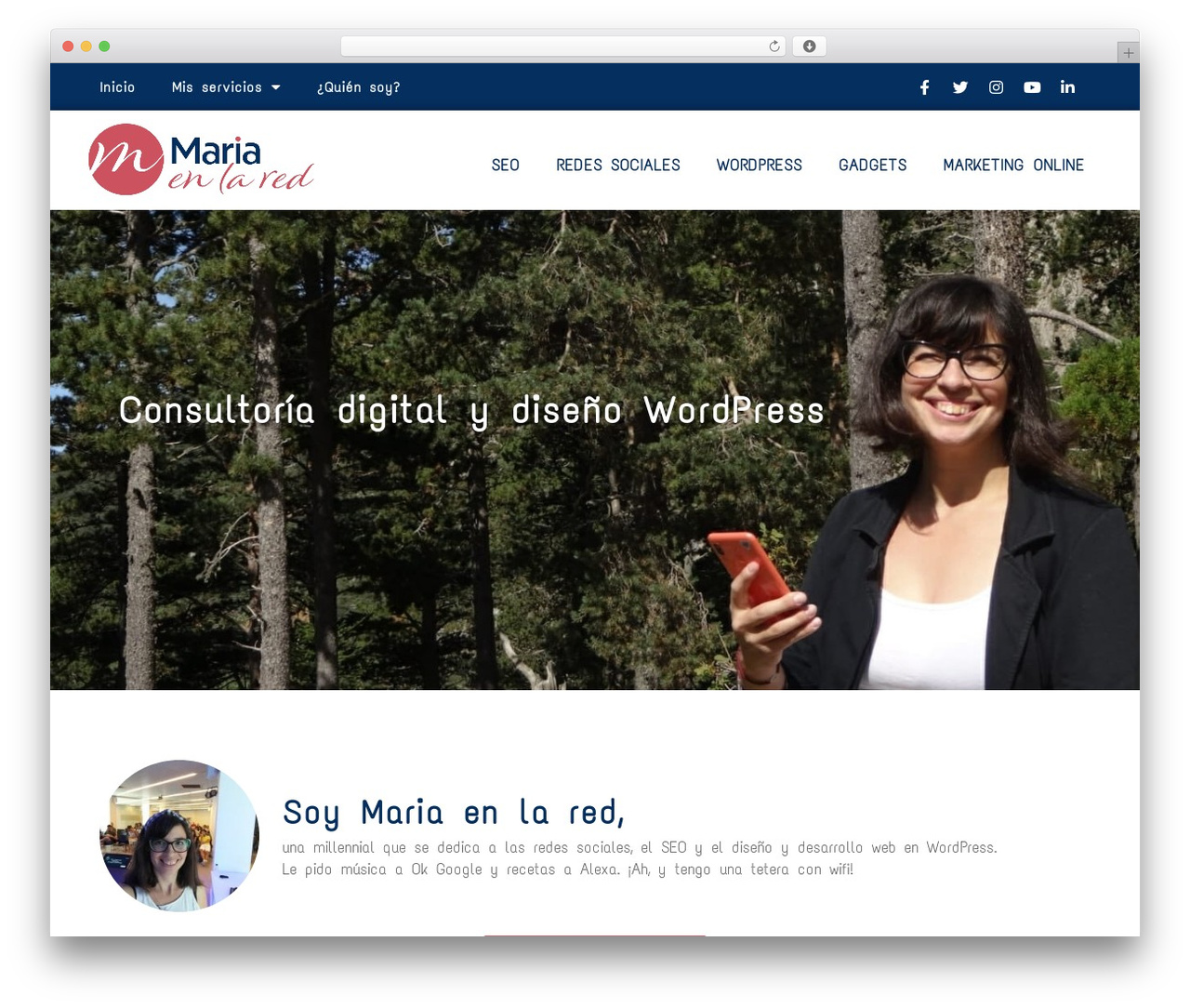 WordPress theme Hello Elementor - mariaenlared.com