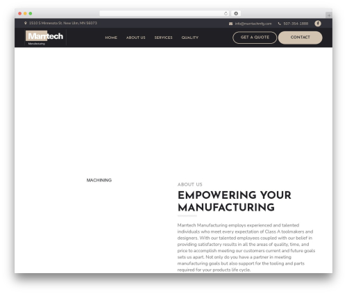 WP theme Marrtech - marrtechmfg.com
