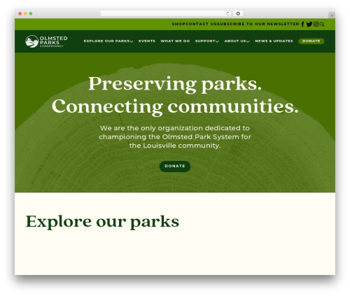Mycelium WordPress theme - olmstedparks.org