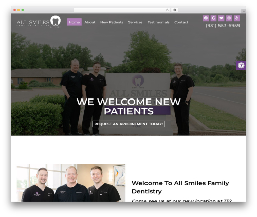 Parent Theme WordPress theme - allsmilesdds.net