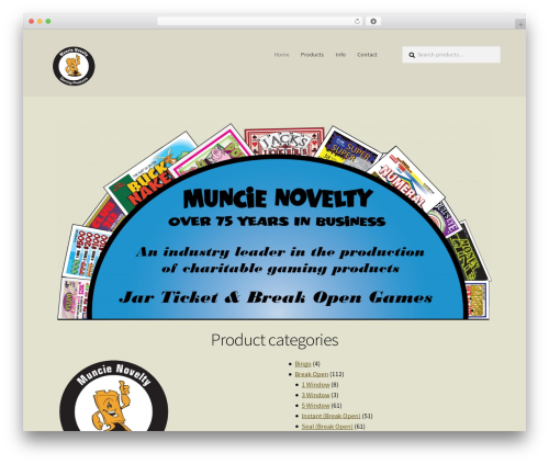 Storefront WordPress store theme - muncienovelty.com