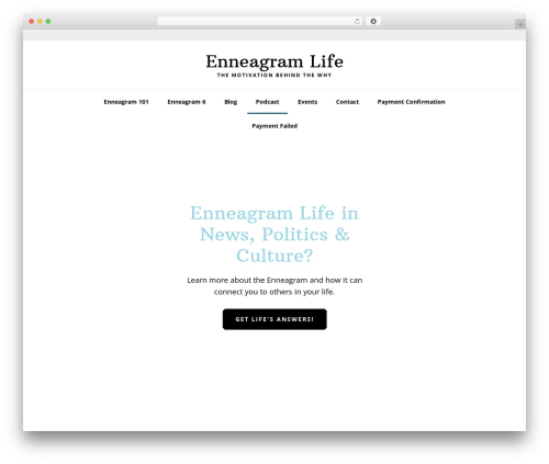 WordPress theme Genesis - enneagramlife.com