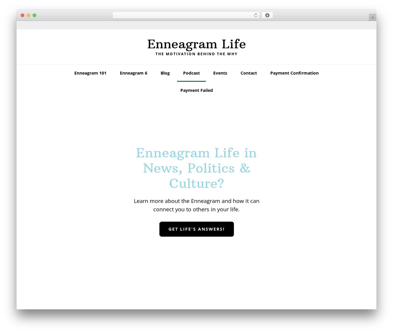 WordPress theme Genesis - enneagramlife.com