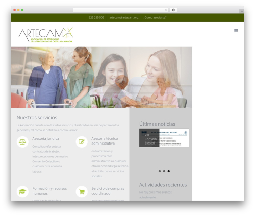 Avada premium WordPress theme - artecam.org