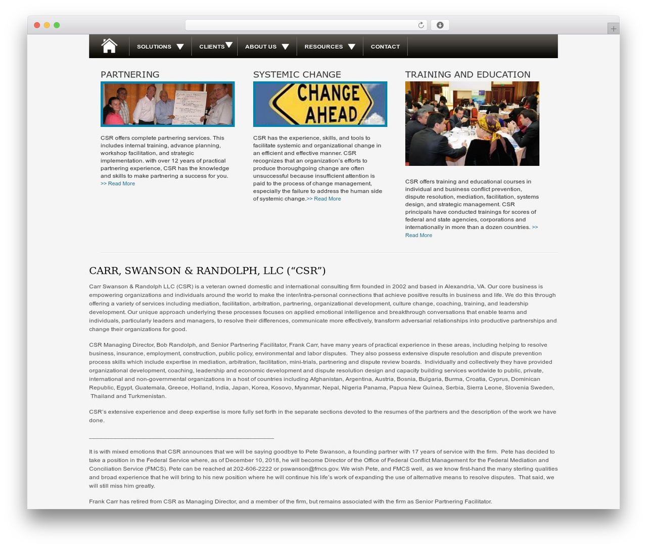Catalyst business WordPress theme - csradr.com