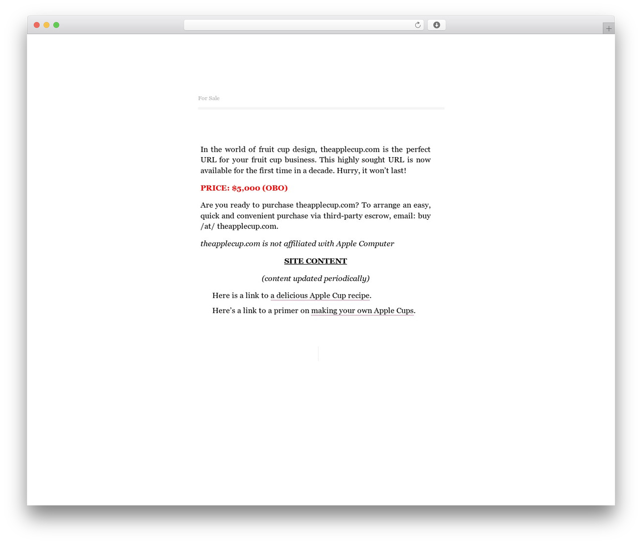 Clear WP theme - theapplecup.com