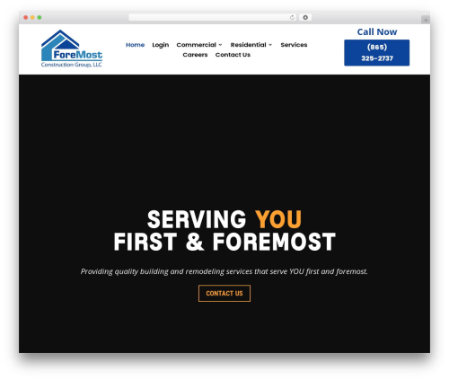 Divi theme WordPress - foremostconstructiongroup.com