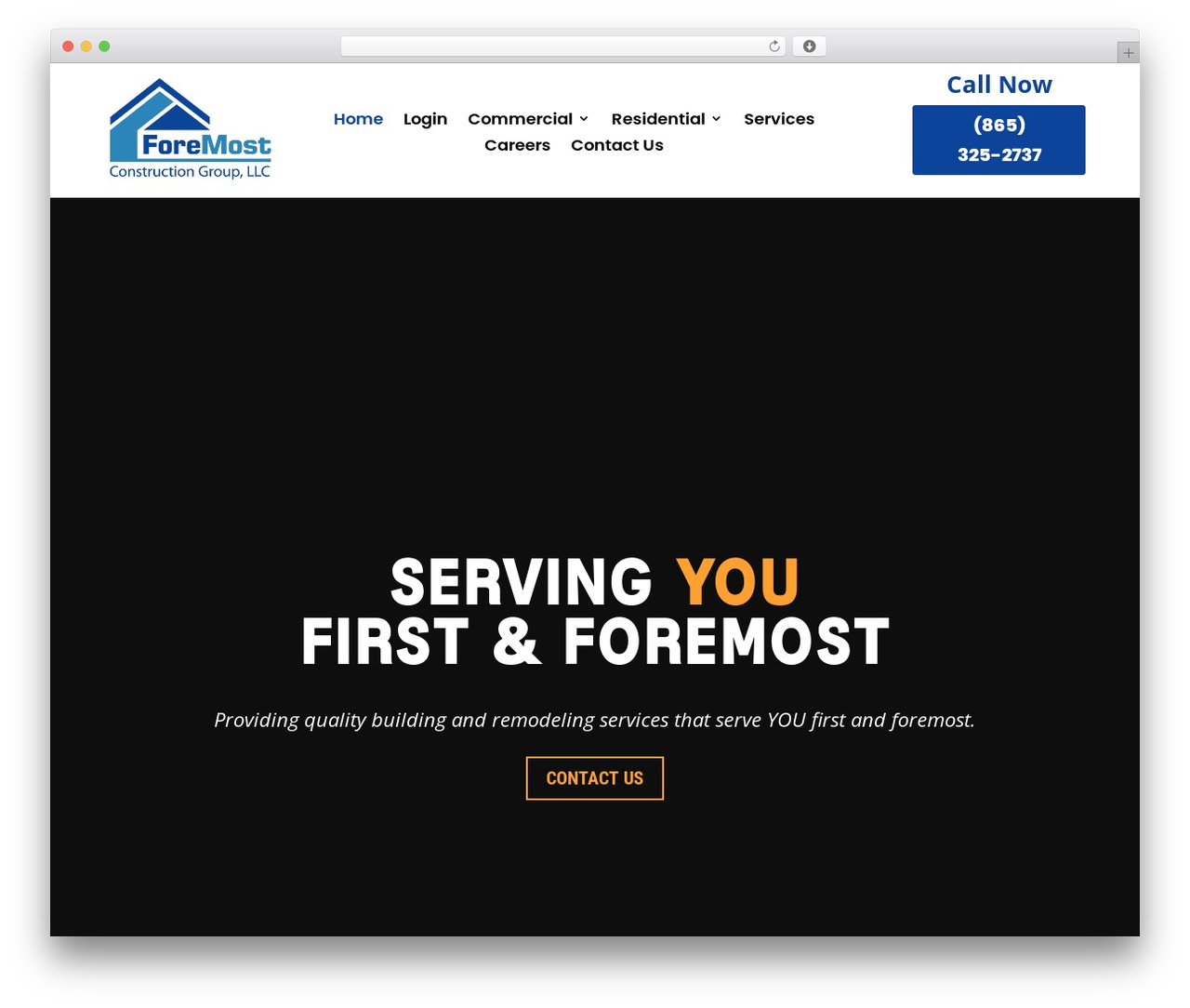 Divi theme WordPress - foremostconstructiongroup.com