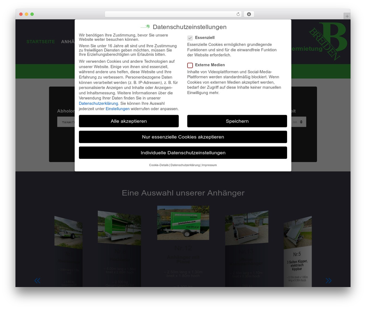 Divi WordPress theme - jetztmieten.com