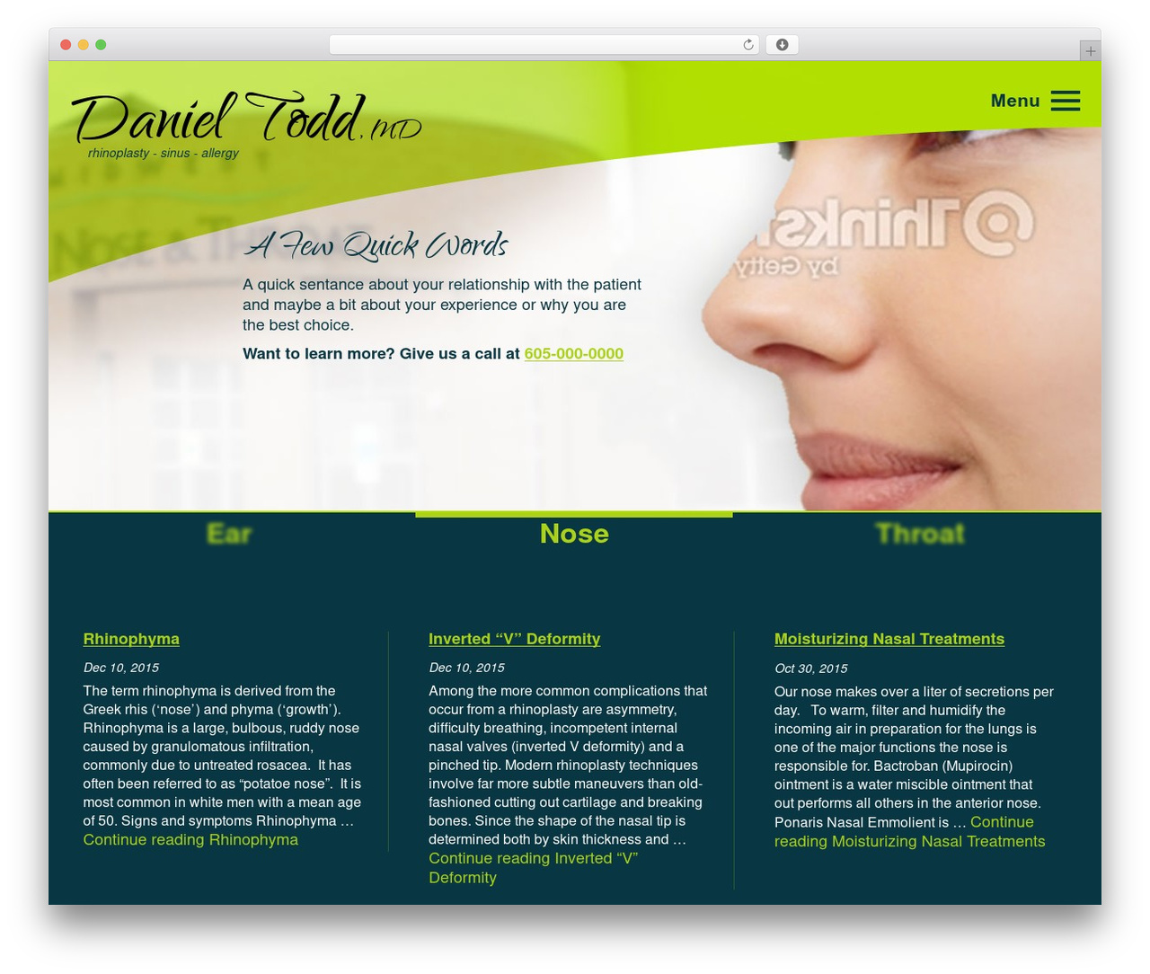 drtodd WordPress theme - midwestrhinoplasty.com