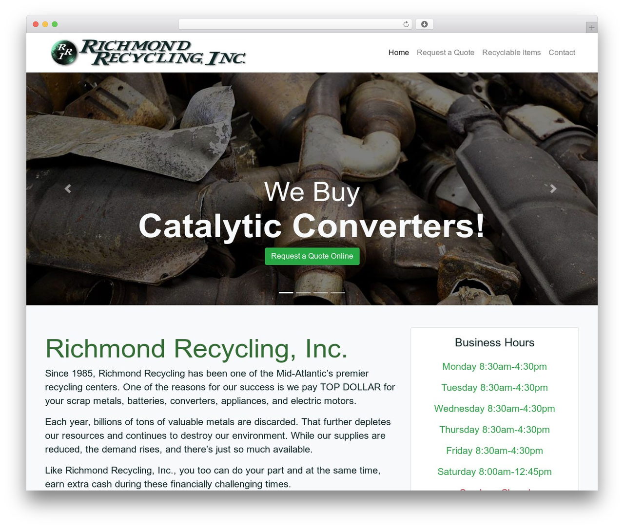 PGThrottle WordPress theme - richmondrecyclingva.com