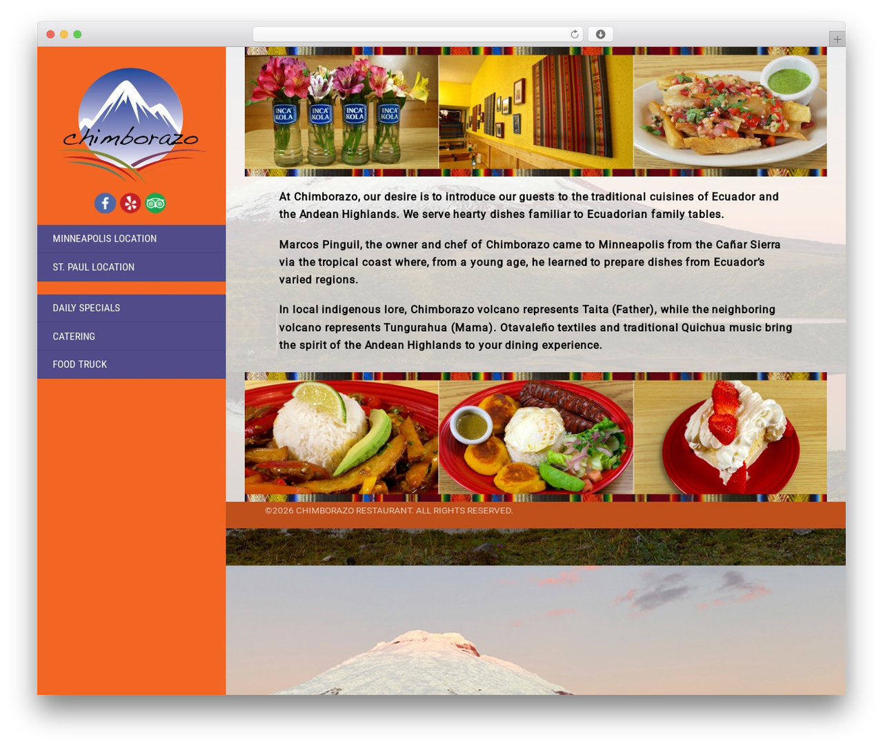 Themify Stack WordPress theme - chimborazorestaurant.com