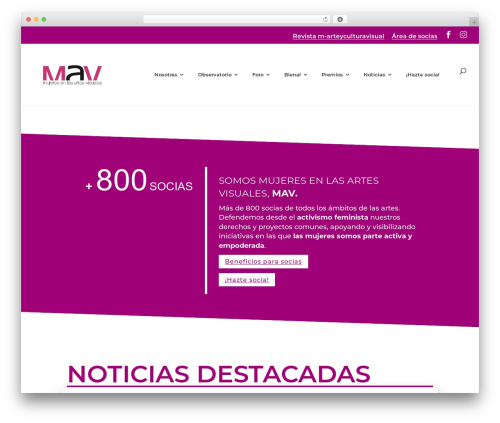 WordPress theme Divi - mav.org.es