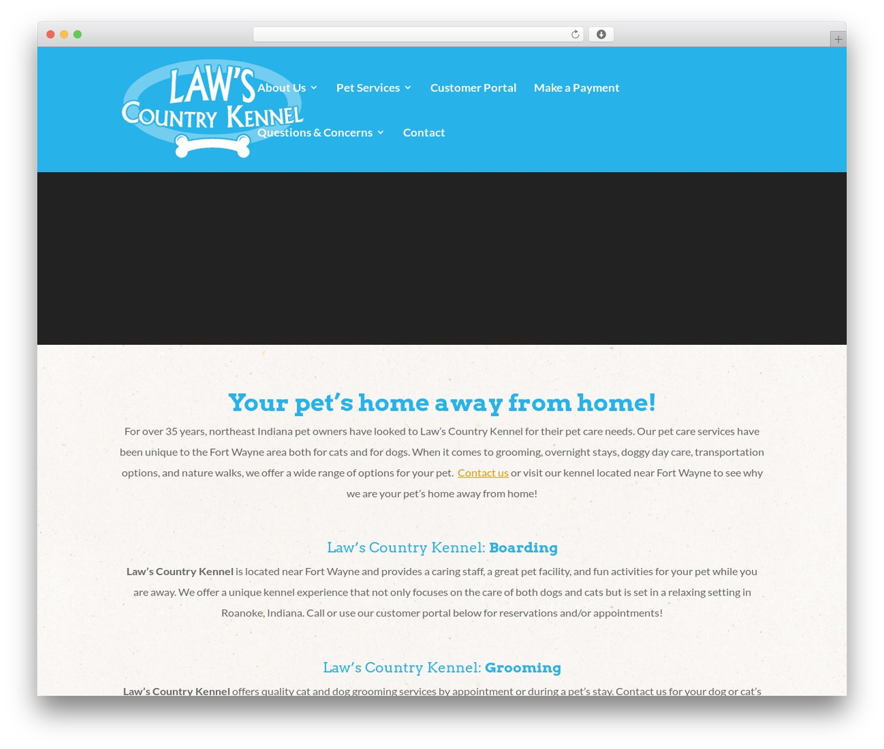 WordPress theme Divi - lawscountrykennel.com