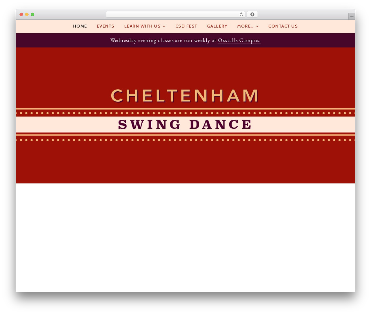 Create WordPress theme - cheltenhamswing.dance