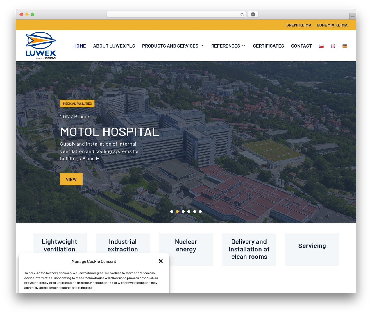 Divi WordPress theme - luwex.cz
