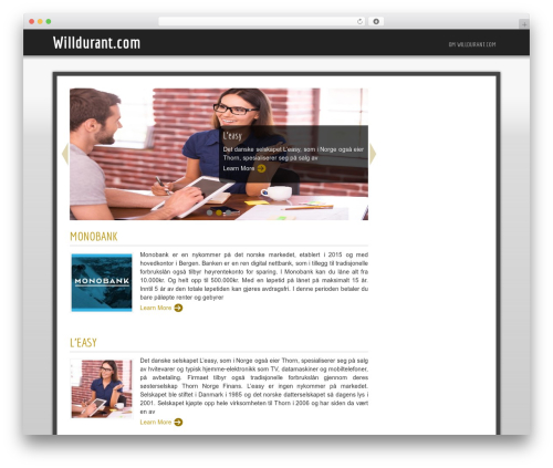 Easy WordPress theme - willdurant.com