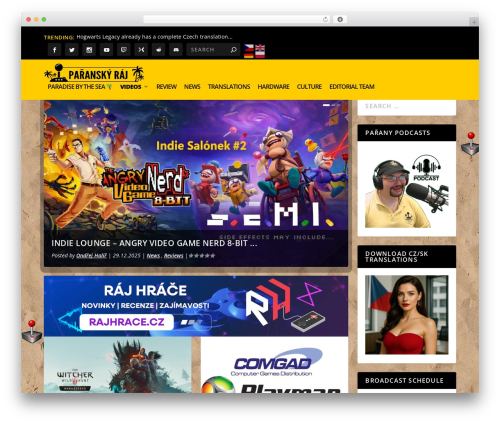 Extra WordPress theme - www.paranskyraj.cz