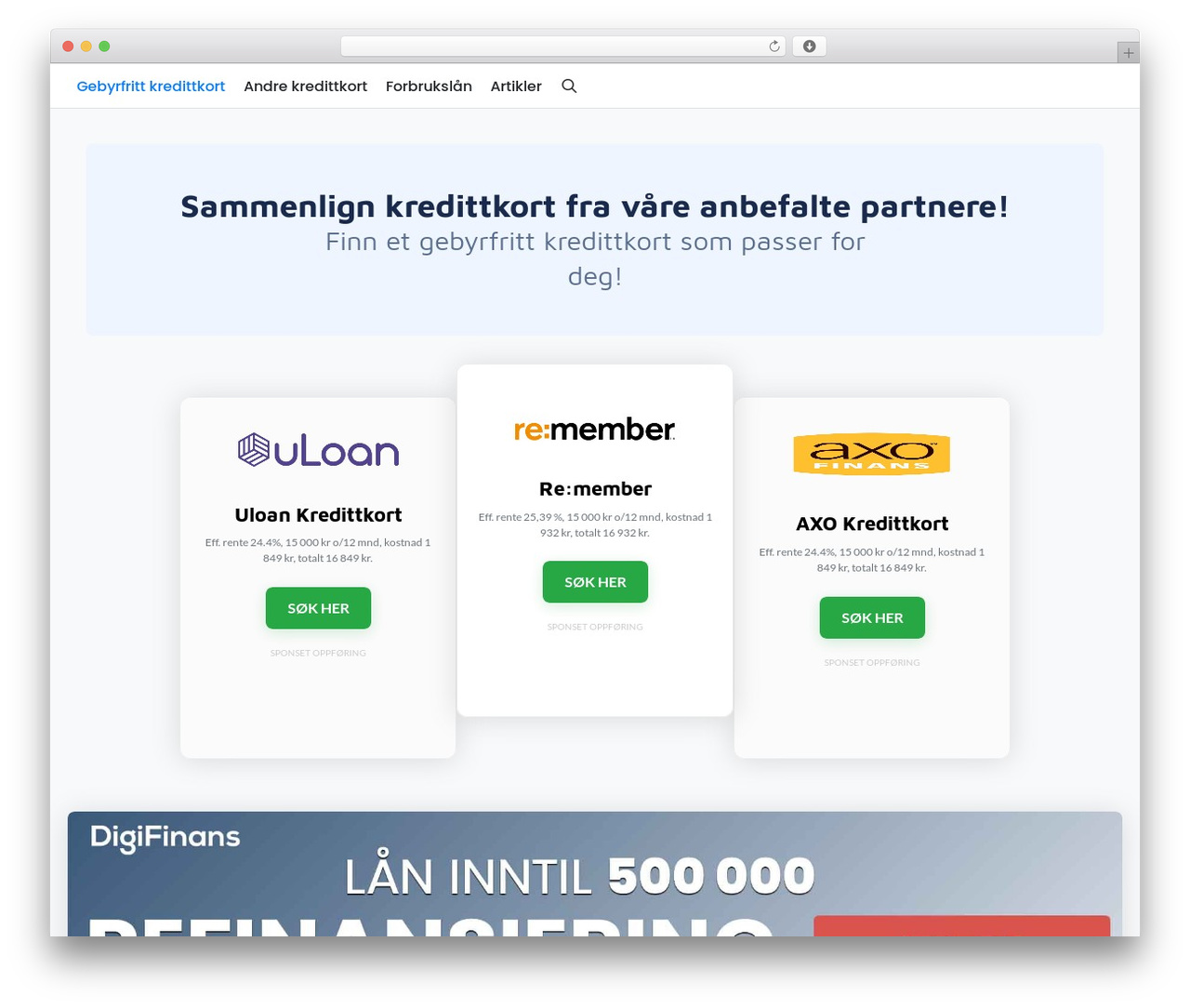 GeneratePress WordPress theme - gebyrfrittkredittkort.no