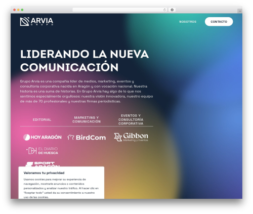GeneratePress WordPress theme - grupoarvia.es