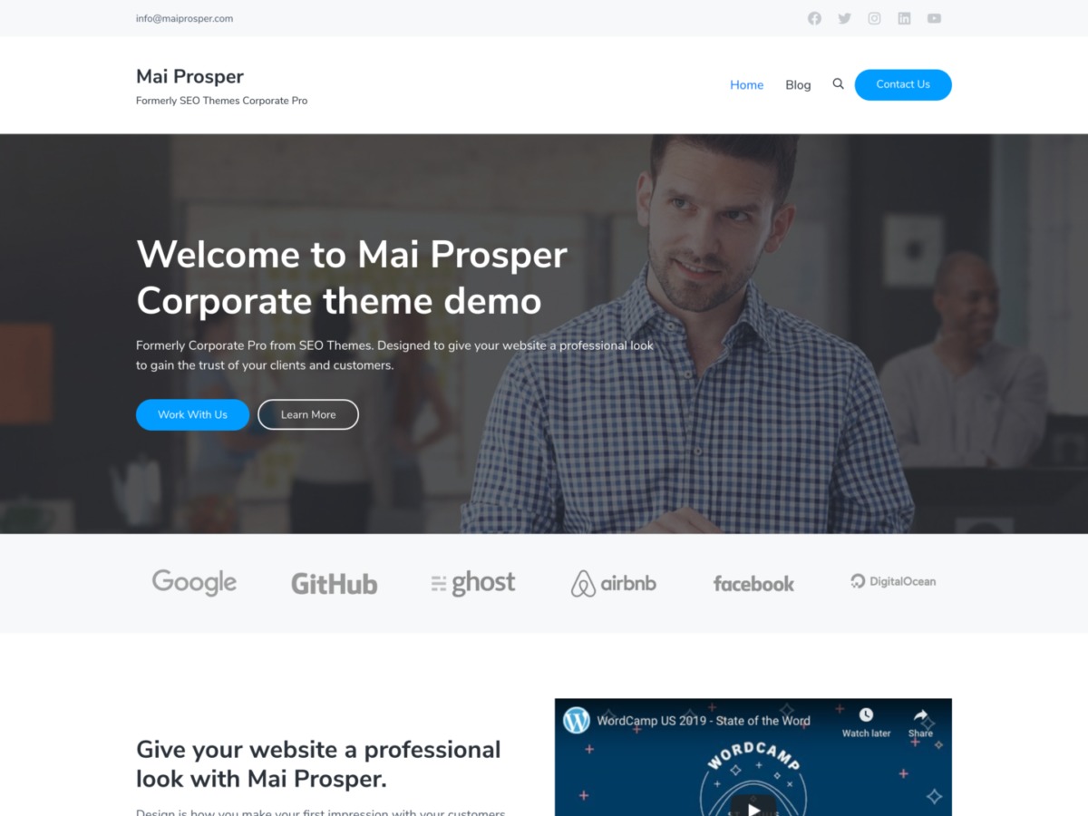 Mai Prosper premium WordPress theme