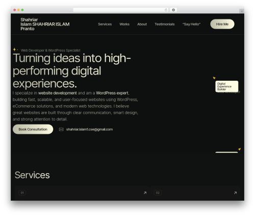 Olyve WordPress theme design - www.pranto.lunexiait.com