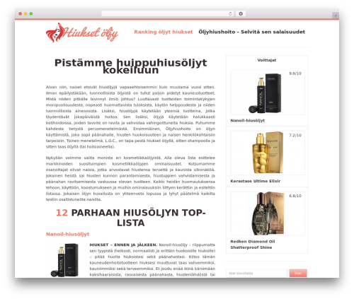 WordPress theme Pureview - hiuksetoljy.com