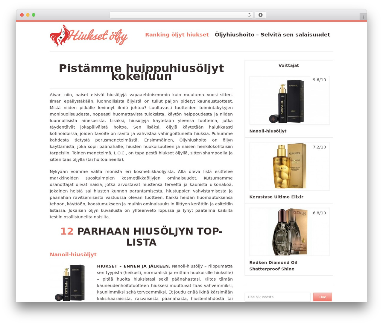 WordPress theme Pureview - hiuksetoljy.com WordPress theme Pureview - hiuksetoljy.com