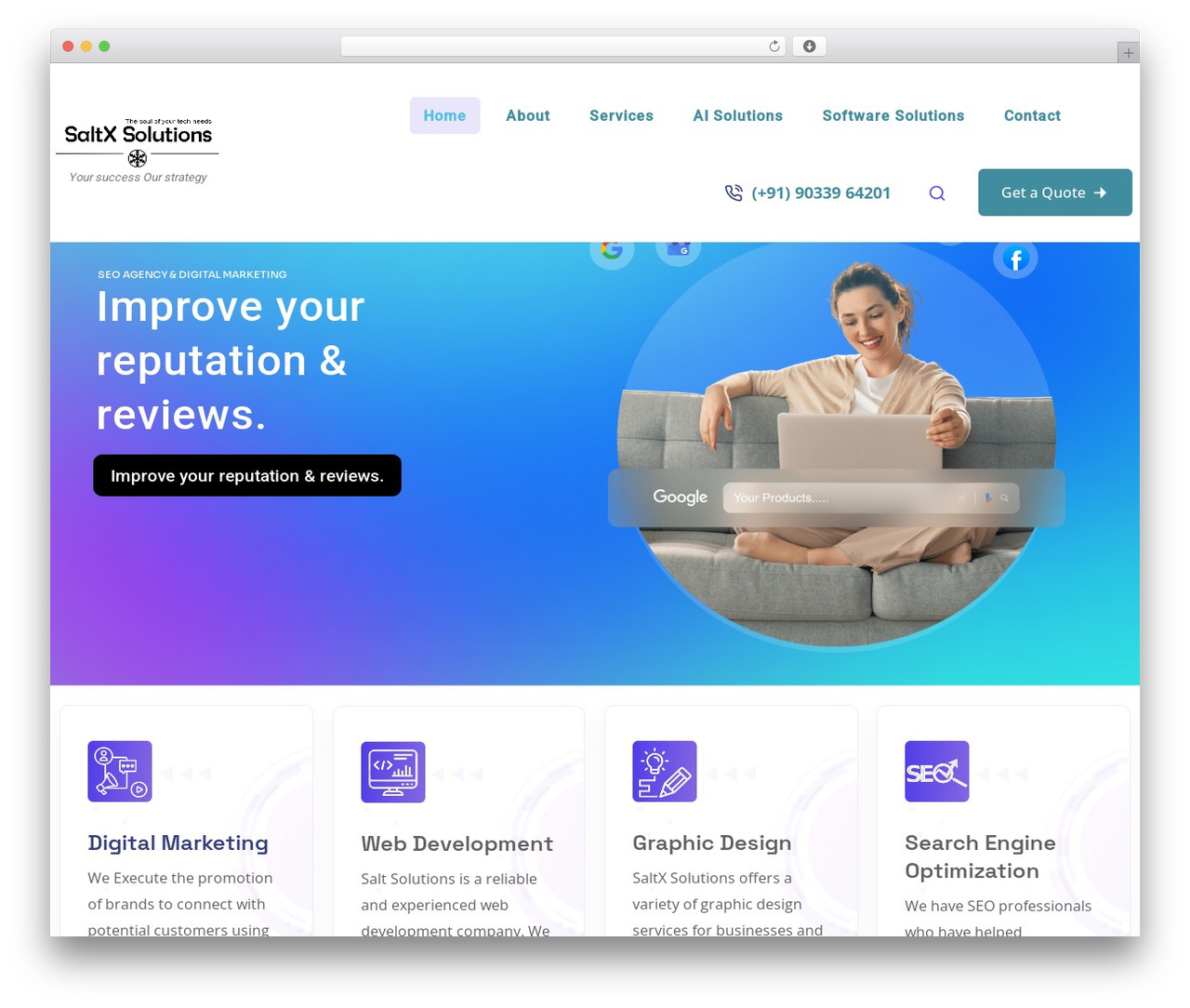 WordPress theme Tekone - saltxsolution.com