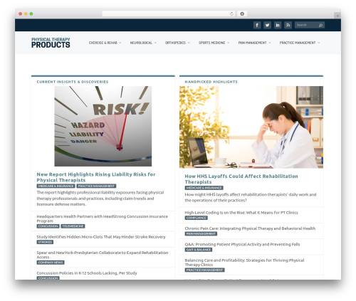 WordPress website theme Extra - ptproductsonline.com