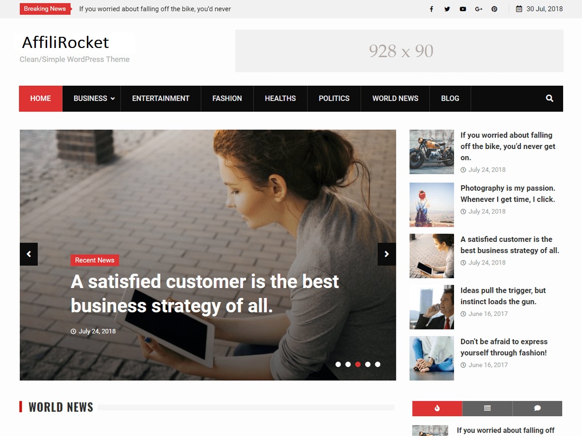 WP theme AffiliRocket