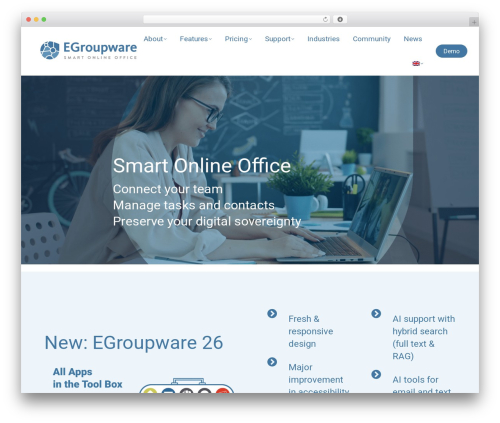 WP theme The7 Classic - egroupware.org