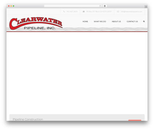 constructo WordPress theme - clearwaterpipeline.com