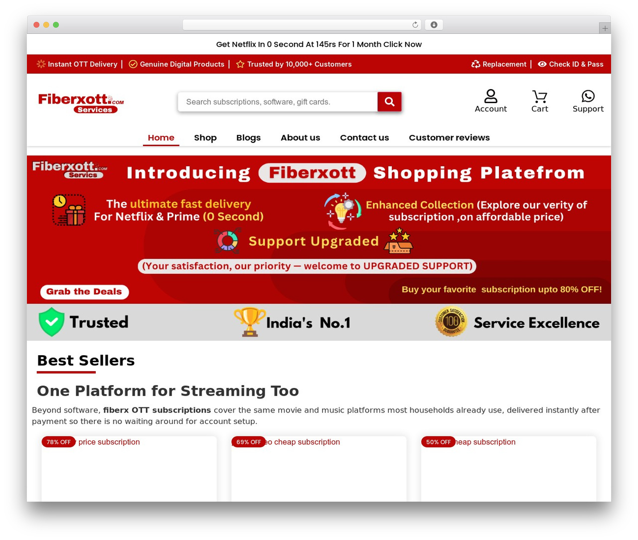 Hello Elementor WordPress theme - fiberxott.com