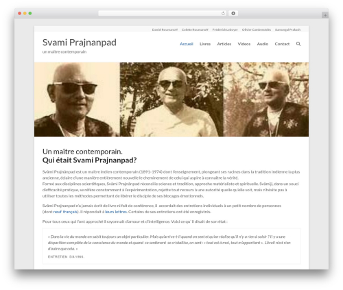 Spacious WordPress theme - svami-prajnanpad.org