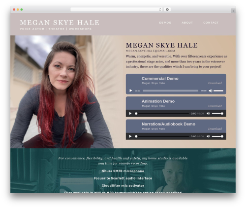 Theme WordPress Skye - meganskyehale.com