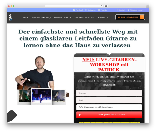 Thrive Theme Builder WordPress page theme - dein-gitarrenlehrer.ch
