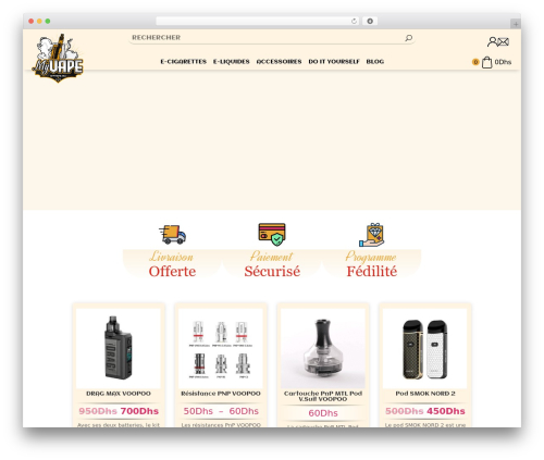 Divi bodycommerce WordPress plugin - myvape.ma