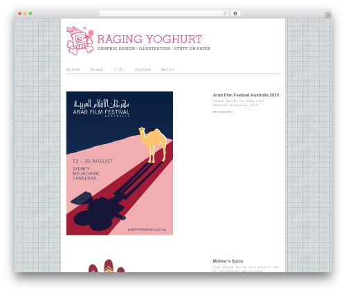 WordPress theme Sharpfolio - ragingyoghurt.org
