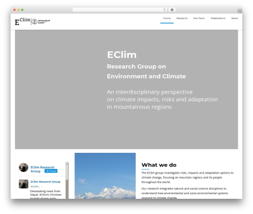 Academix core WordPress plugin - eclim-research.ch