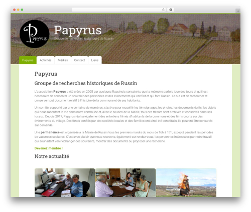 Magnific popup WordPress plugin - papyrusrussin.ch