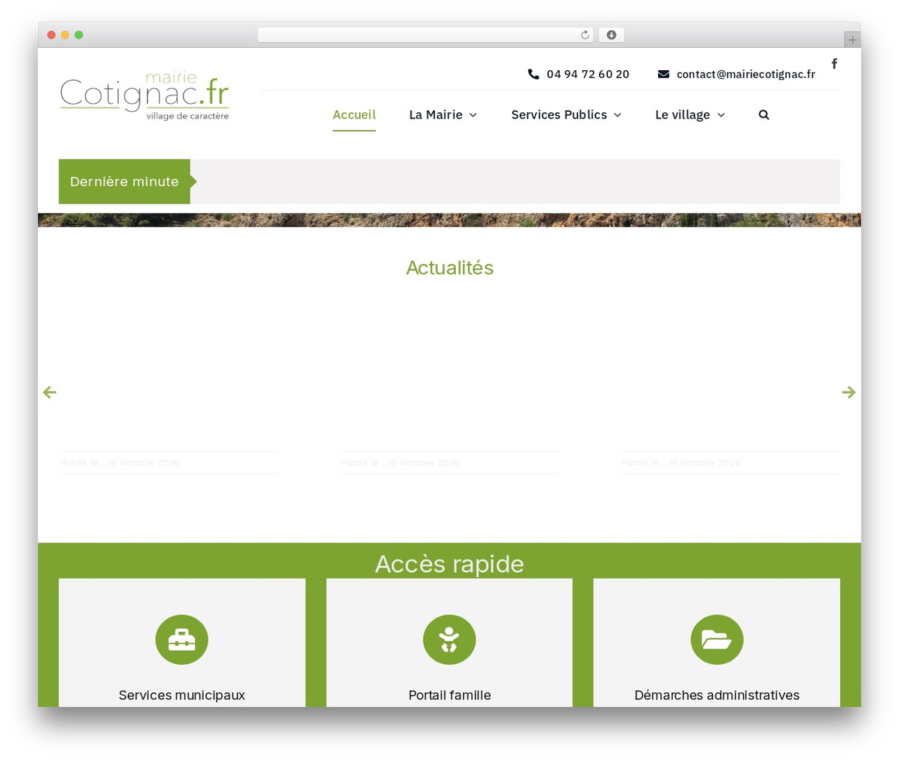 Avada WordPress theme - mairiecotignac.fr
